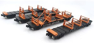 CHIKI6000 Rail Transporter Type A (Chugoku & Kinki Version) Four Car Set Paper Kit (4-Car Unassembled Kit) (Model Train)