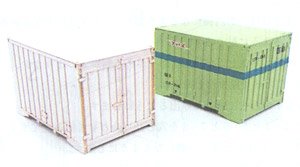 1/80(HO) C21 Container Paper Kit (5 Pieces Set) (Model Train)