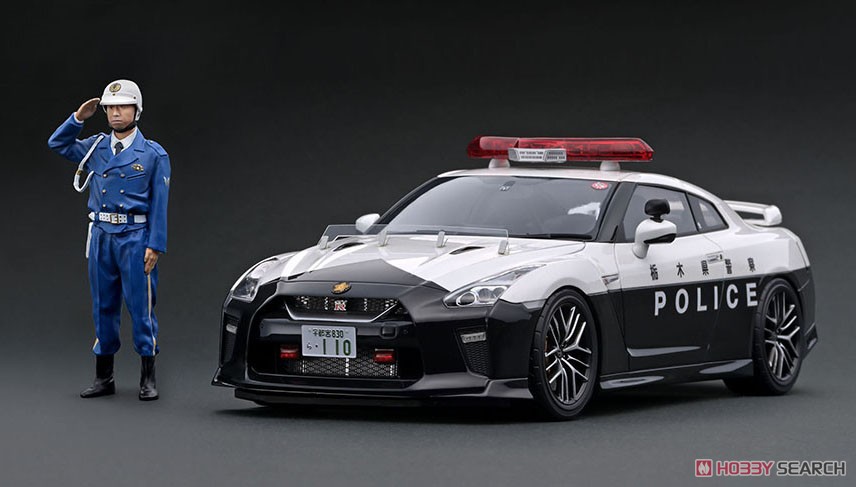 Nissan GT-R (R35) 2018 栃木県警察高速道路交通警察隊車両 ※隊員フィギュア1体 付属 (ミニカー) 商品画像1