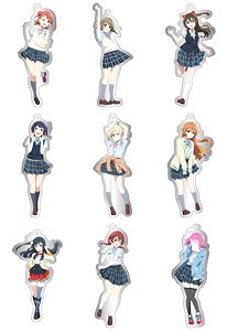 Love Live! Nijigasaki High School School Idol Club Metal Charm Strap Summer Uniform Ver. (Set of 9) (Anime Toy)
