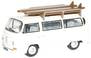 (OO) VW Bus (Pastel White) w/Surfboard (Model Train)
