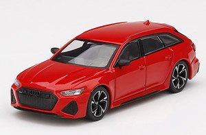 アウディ RS 6 アバント カーボンブラックエディション タンゴレッド (左ハンドル) (ミニカー)