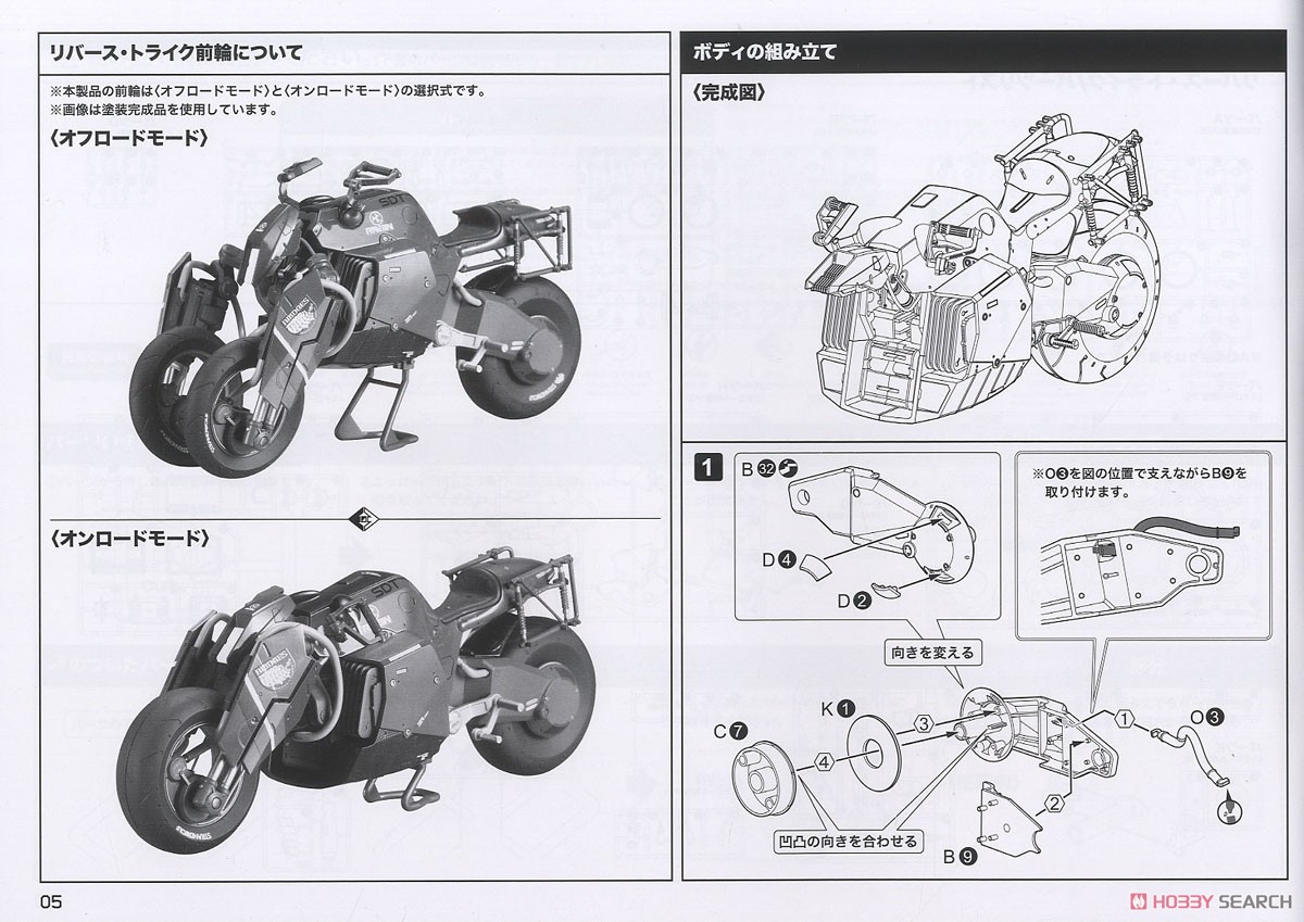 リバース・トライク (プラモデル) 設計図1