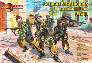 German Paratroopers WWII (Tropical Uniform) (40 Figures / 8 Poses) (Plastic model)