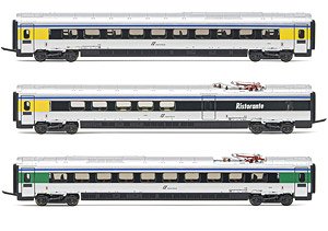 FS Class ETR 610 in `Cisalpino` Additional Three Car Set (for HN2471) (Add-on 3-Car Set) (Model Train)