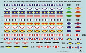WW.II IJN Flags I Number Flag & Movement Flag (Decal)