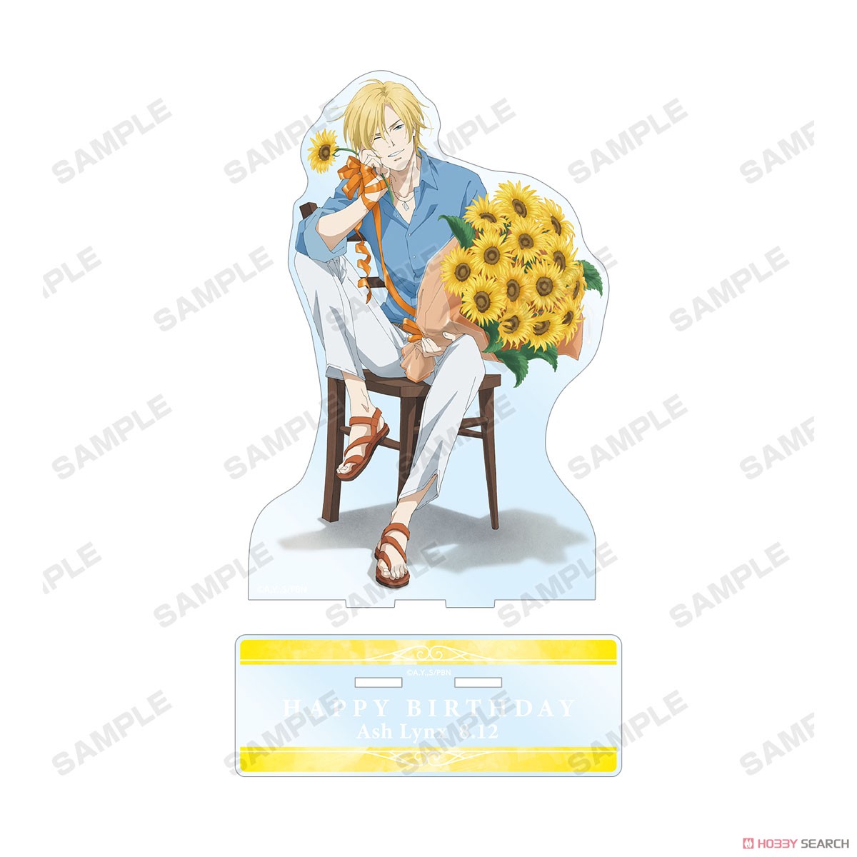 BANANA FISH 描き下ろしイラスト アッシュ・リンクス バースデーver. BIGアクリルスタンド (キャラクターグッズ) 商品画像2