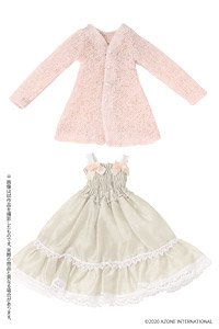 PNM Take a Break in the Shade of a Tree Dress Set (Pink x Ivory) (Fashion Doll)