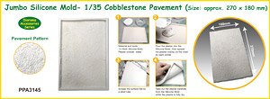 Jumbo Silicone Mold for 1/35 Cobblestone Pavement (Plastic model)