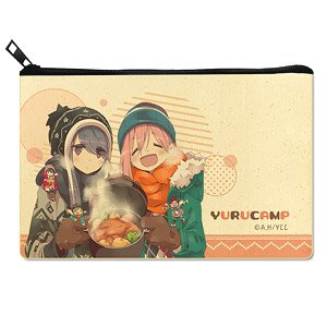 [Yurucamp] Flat Pouch Design 04 (Nadeshiko Kagamihara & Rin Shima/A) (Anime Toy)