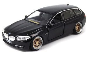 BMW 5 Touring Black w/Gold Wheel (Diecast Car)