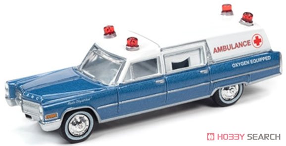 1966 キャディラック 救急車 ブルー (ミニカー) 商品画像1