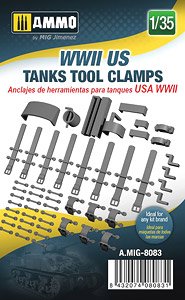 WW.II US Tanks Tool Clamps (Plastic model)