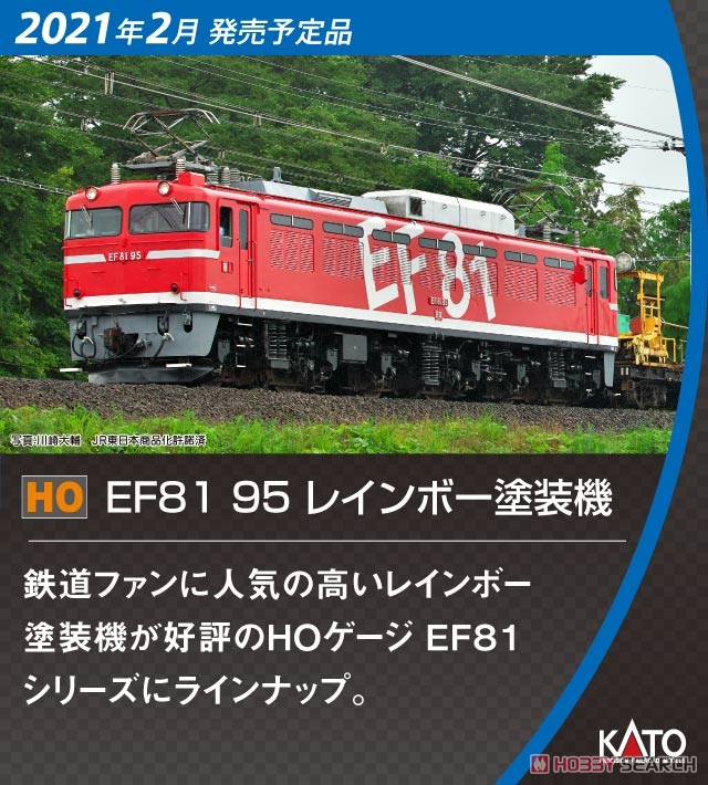 16番(HO) EF81 95 レインボー塗装機 (鉄道模型) その他の画像2
