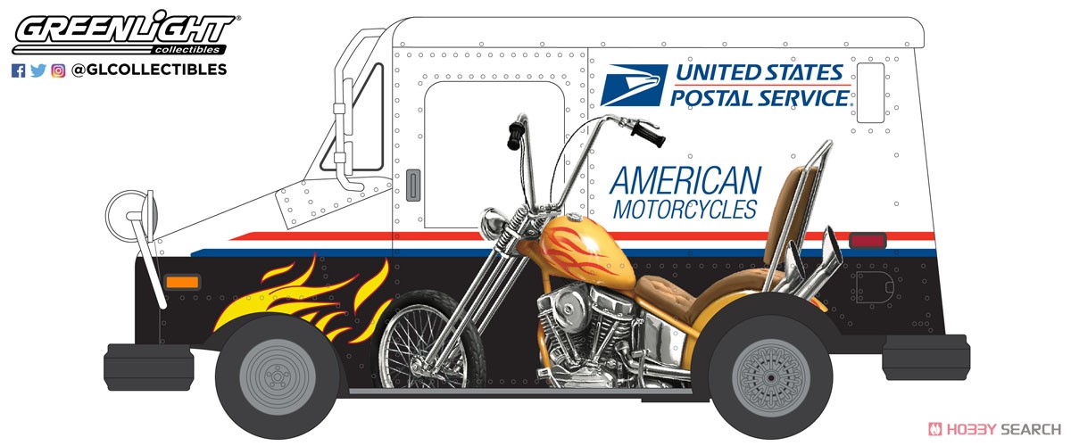 United States Postal Service (USPS) Long-Life Postal Delivery Vehicle (LLV) - American Motorcycles Collectible Stamps LLV (Diecast Car) Other picture1