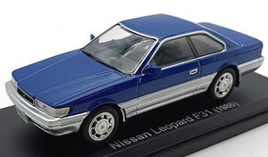 日産 レパード F31 1986 ブルー (ミニカー)