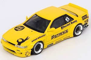 Nissan シルビア S13 ROCKET BUNNY V2 イエロー (ミニカー)