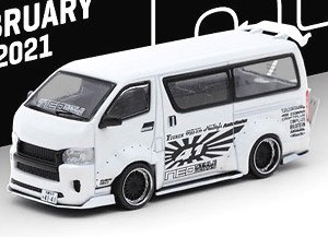 Toyota Hiace Widebody White (Diecast Car)