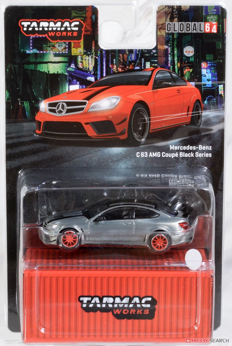 Mercedes-Benz C 63 AMG Coupe Black Series Red (Chase Car) (Diecast Car) Package1