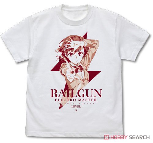 A Certain Scientific Railgun T Mikoto Misaka T-Shirt Ver.2.0 White XL (Anime Toy) Item picture1