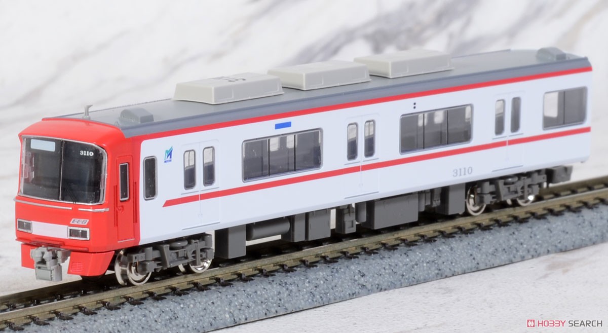 名鉄 3100系 1次車 (新塗装・3110編成) 増結2輛編成セット (動力無し) (増結・2両セット) (塗装済み完成品) (鉄道模型) 商品画像2
