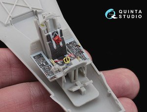 F-16C 3D-Printed & Coloured Interior on Decal Paper (for Hasegawa kit) (Plastic model)