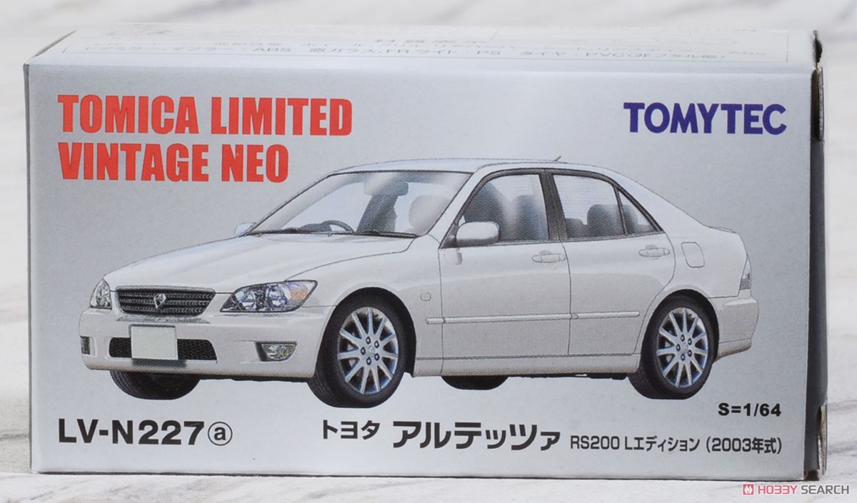 TLV-N227a トヨタ アルテッツァ RS200 (白) (ミニカー) パッケージ1