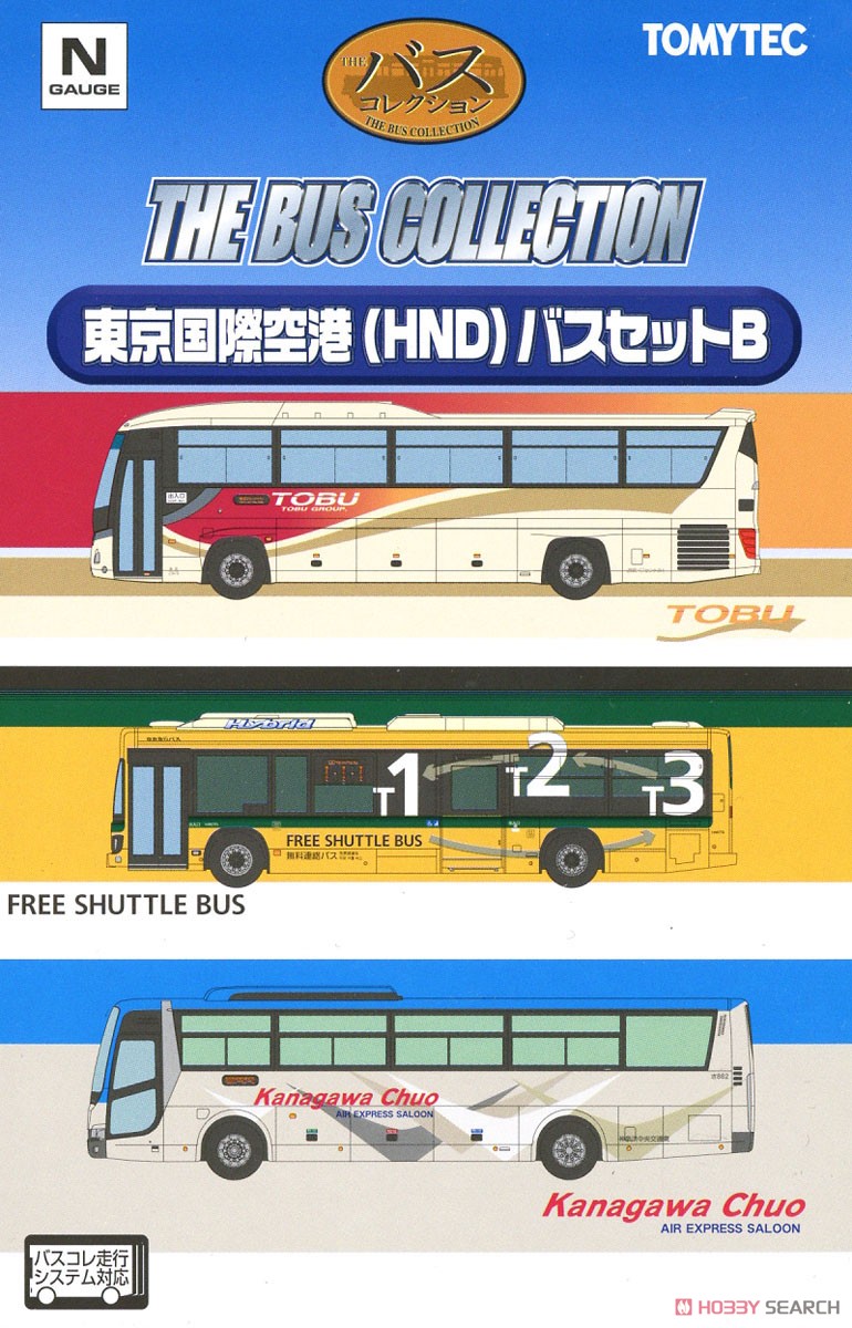 ザ・バスコレクション 東京国際空港(HND)バス セットB (3台セット) (鉄道模型) パッケージ1