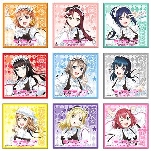 Love Live! Sunshine!! Square Can Badge Maid Costume Ver. (Set of 9) (Anime Toy)