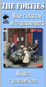 The Forties Bike Rickshaw with Passengers (35028 + 35F106 + 35F130 + 35F131) (Plastic model)