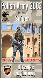 Polish Army in Iraq 2003 - Polish Sniper Figurine with Decals (Plastic model)