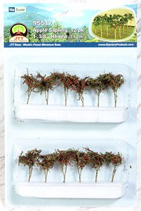 95517 (HO) Apple Sapling, 12/pk 1-3/8`` Height (3.5 cm) (Model Train)