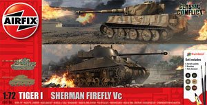 Classic Conflict Tiger 1 vs Sherman Firefly (Plastic model)