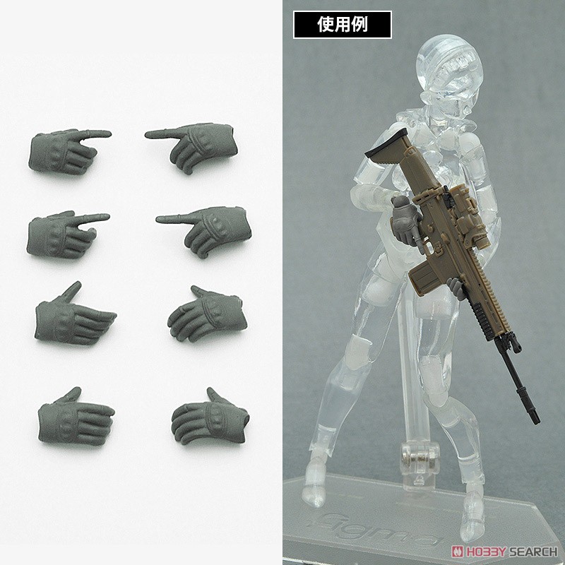 LittleArmory-OP05: figma Tactical Gloves (Mas Grey) (PVC Figure) Other picture1