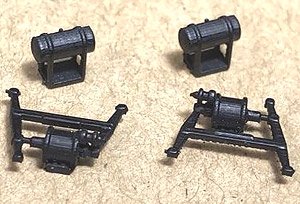 PF型空気ブレーキ (木造客車等床下機器) (2両分入り) [Nゲージ用分売パーツ] (鉄道模型)