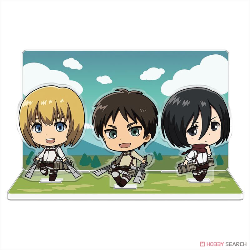 Attack on Titan Acrylic Diorama C [Eren/Mikasa/Armin] (Anime Toy) 商品画像1