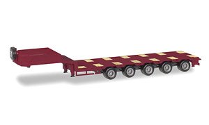 (HO) ゴールドホッファー 低ボディ トレーラー 5-axle with enclosed chutes ルビーレッド (鉄道模型)