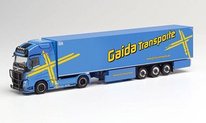 (HO) ボルボ FH Gl.XL 冷蔵ボックスセミトレーラー `Gaida Transporte` (鉄道模型)