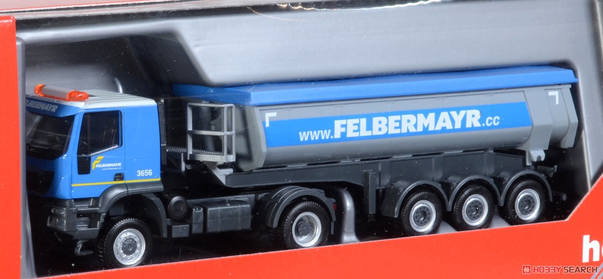 (HO) イベコ トラッカー ラウンドトラフ セミトレーラートラック `Felbermayr` (鉄道模型) 商品画像1