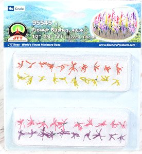 95545 (HO) 花の茂み HOスケール (40株入り) [Flower Bushes, 40/pk 1/2`` - 3/4`` Tall (1.27cm - 1.9cm)] (鉄道模型)