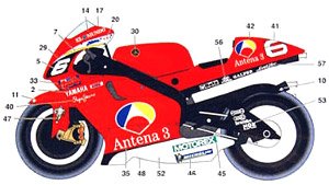 YZR500 #6/10 WGP 2001 (デカール)