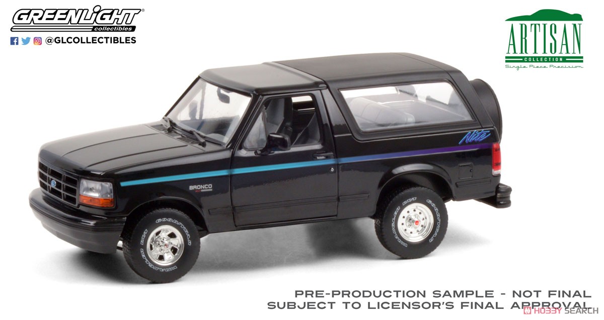 Artisan Collection - 1992 Ford Bronco - Nite Edition - Black with Multicolor Stripe (ミニカー) 商品画像1