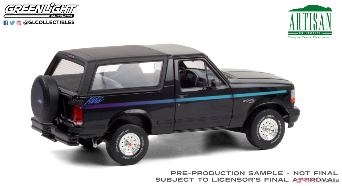 Artisan Collection - 1992 Ford Bronco - Nite Edition - Black with Multicolor Stripe (ミニカー) 商品画像2