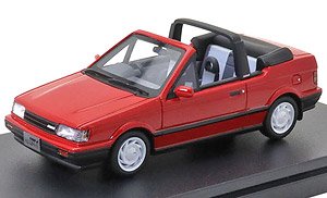 MAZDA FAMILIA CABRIOLET (1986) ピュアレッド (ミニカー)