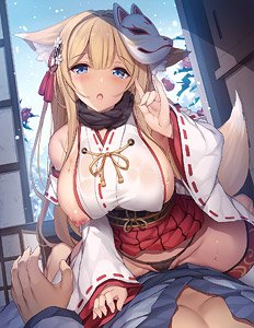 Xe B2タペストリー 『幻雪の狐巫女』 (キャラクターグッズ)