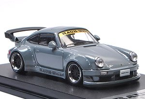 RWB 930 GT Wing Cement Grey (Wheel: Black) (Diecast Car)