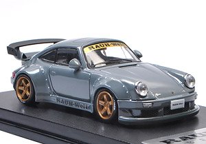 RWB 930 GT Wing Cement Grey (Wheel: Gold) (Diecast Car)