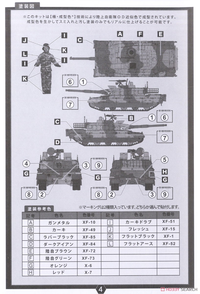 陸上自衛隊 10式戦車 第1戦車大隊 (プラモデル) 塗装1