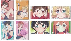 Rent-A-Girlfriend Square Can Badge (Set of 8) (Anime Toy)