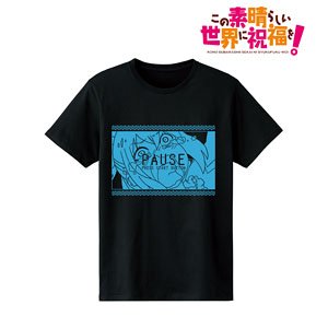 KonoSuba: God`s Blessing on this Wonderful World! Aqua Funny Face -Pause- T-Shirt Mens S (Anime Toy)